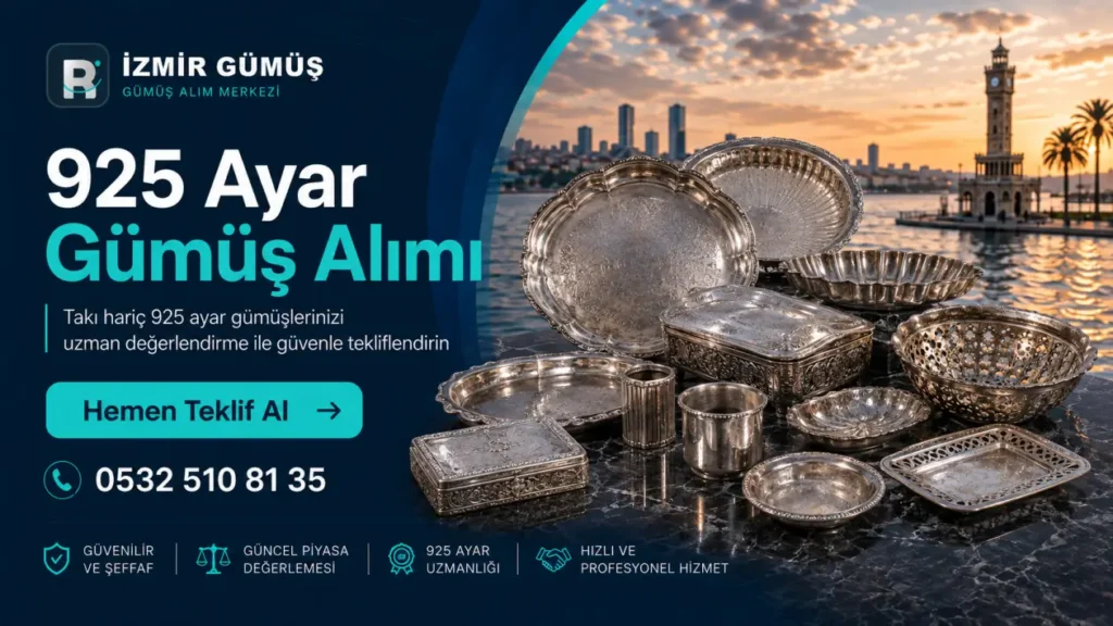 925 Ayar Gümüş Alımı | İzmir Gümüş Alım Merkezi